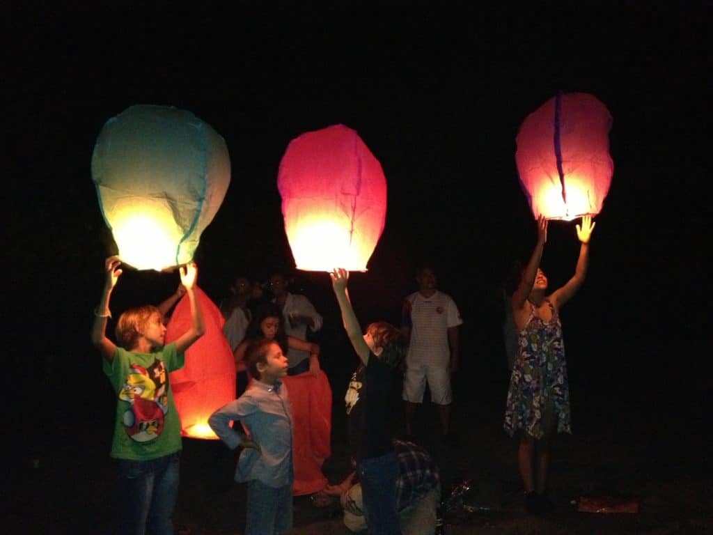 Lantern Ritual for New Year Eve in Costa Rica.
